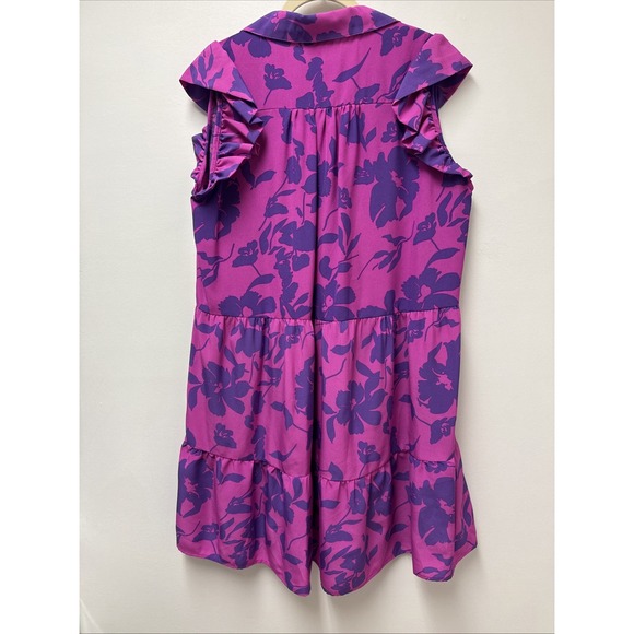 Umgee Layered Sleeveless Ruffled V Neck Floral Vacation Women's Dress Size Med - Picture 7 of 7